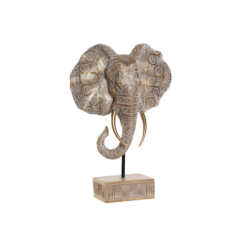 Deko-Figur DKD Home Decor Metall Harz Kolonial Elefant