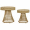 Beistelltisch DKD Home Decor Rattan Bambus (61.5 x 61.5 x 61 cm) (2 pcs) (50 x 50 x 51 cm)
