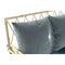 Sofa DKD Home Decor Blau Gold Metall (135 x 70 x 79 cm)