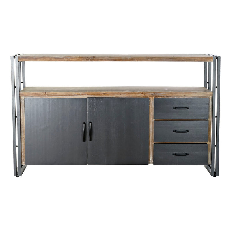 TV-Möbel DKD Home Decor Schwarz Metall Tanne (145 x 40 x 86 cm)