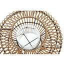 Kerzenschale DKD Home Decor Metall Kristall Rattan (32 x 32 x 29 cm)