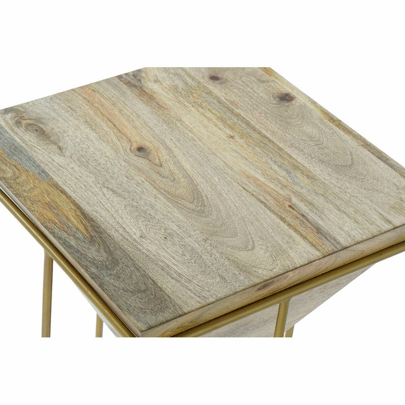 Beistelltisch DKD Home Decor Metall Mango-Holz (40 x 40 x 45 cm)