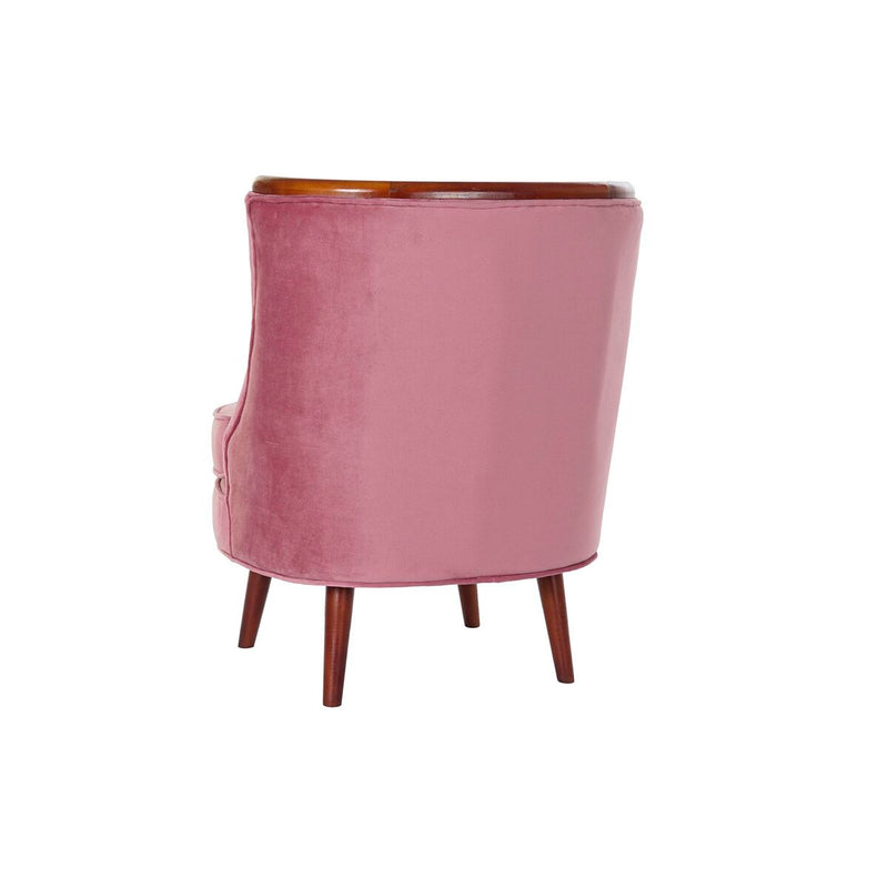 Sitz DKD Home Decor Rosa Holz Polyester (65 x 69 x 80 cm)