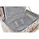 Korb DKD Home Decor korb Picnic aus Keramik Beige Polyester Edelstahl Weiß (40 x 28 x 20 cm)