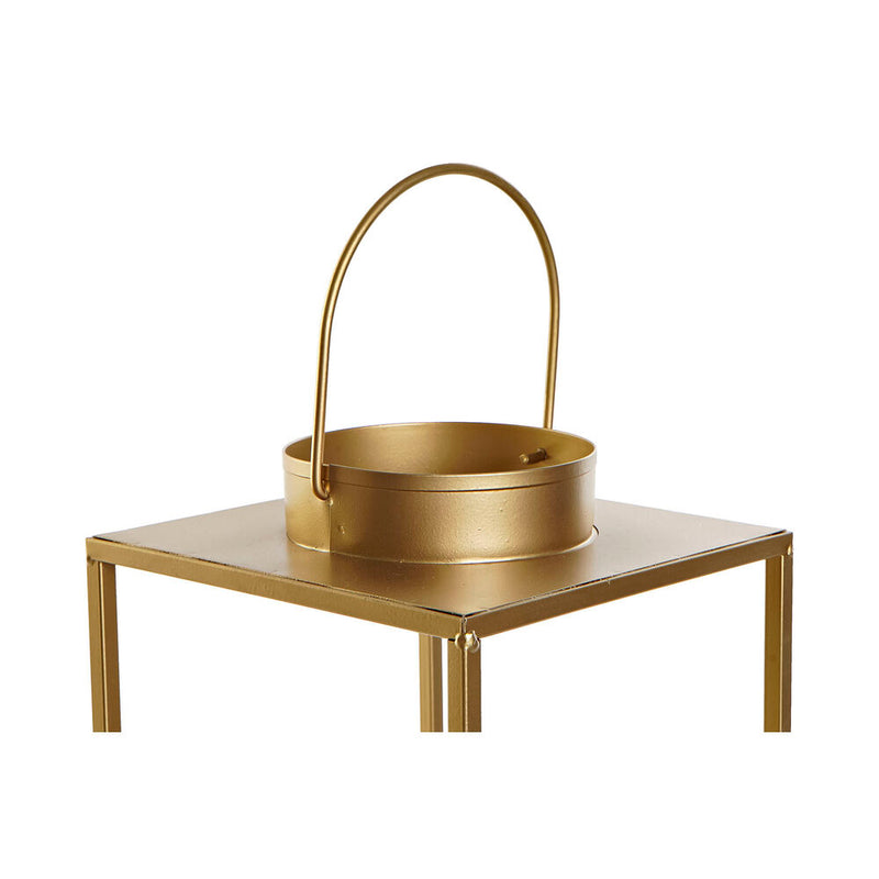 Kerzenschale DKD Home Decor Kristall Gold Metall (16 x 16 x 35 cm)