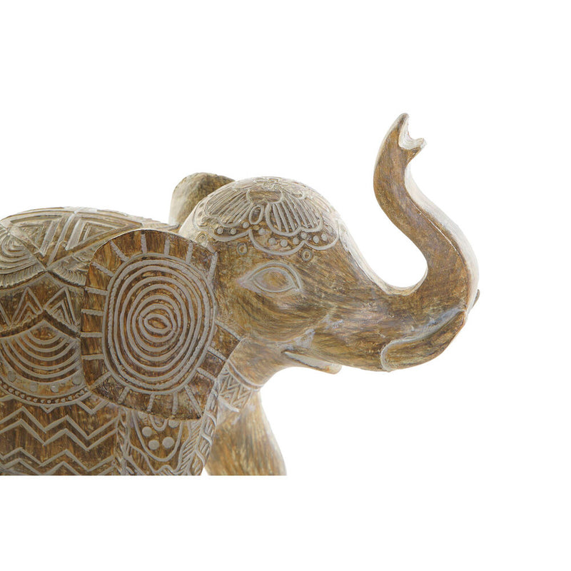 Deko-Figur DKD Home Decor Elefant natürlich Harz (20 x 9,5 x 17,5 cm)