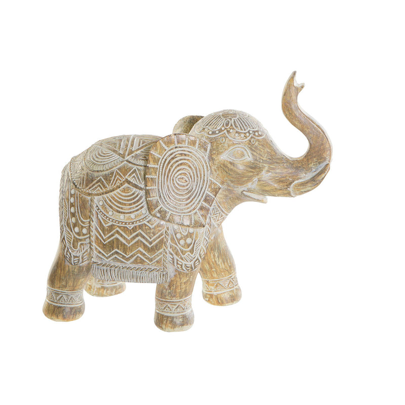 Deko-Figur DKD Home Decor Elefant natürlich Harz (20 x 9,5 x 17,5 cm)