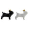 Deko-Figur DKD Home Decor Schwarz Weiß Harz Hund (23 x 10.5 x 18.5 cm) (2 pcs)