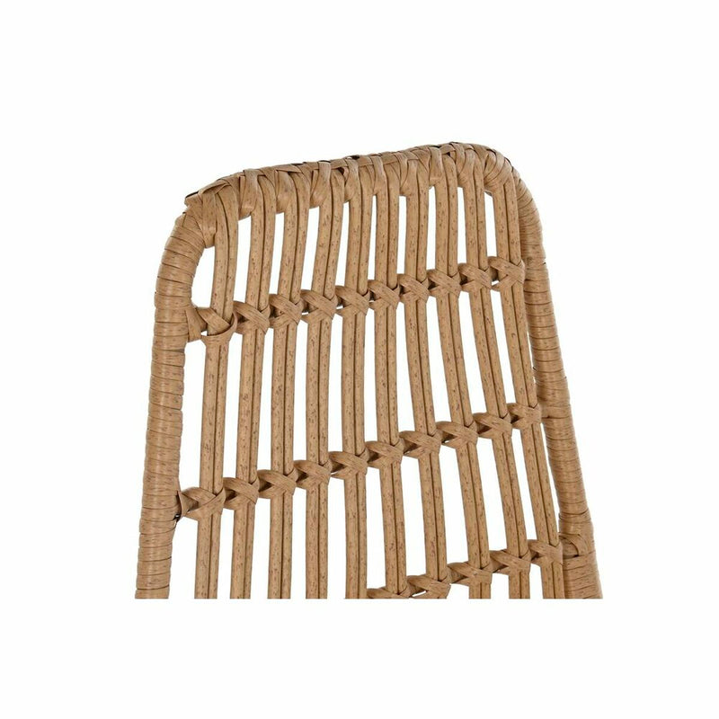 Havestol DKD Home Decor Braun Metall Synthetischer Rattan Weiß (47 x 51 x 85 cm)