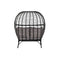 Gartenstuhl DKD Home Decor Schwarz Beige Synthetischer Rattan Stahl (130 x 68 x 146 cm) (130 x 68 x 146 cm)