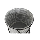 Blumentopfset DKD Home Decor Schwarz Grau Metall Eisen (37 x 37 x 82 cm)