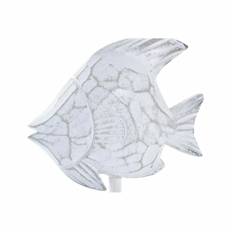 Deko-Figur DKD Home Decor MDF Weiß Fisch (19 x 7 x 38 cm) (2 Stück)