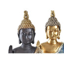 Deko-Figur DKD Home Decor Blau Golden Braun Buddha Harz (17 x 9 x 25 cm) (2 Stück)