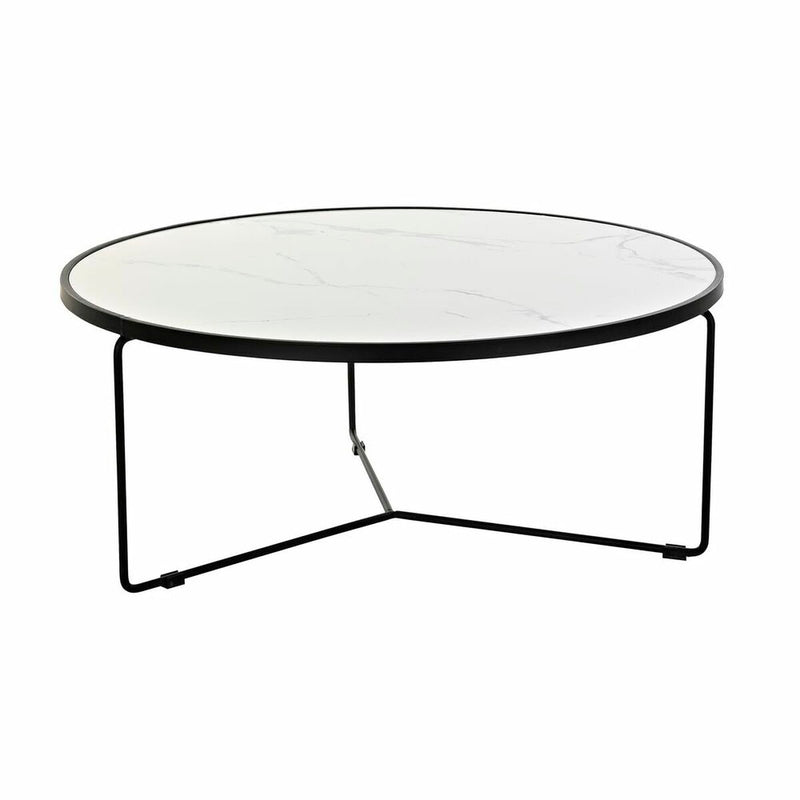 Beistelltisch DKD Home Decor Schwarz Metall Weiß Marmor Moderne