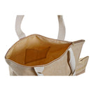 Strandtasche DKD Home Decor natürlich Beige Blau Golden Polyester EVA (52 x 14 x 42 cm) (2 Stück)