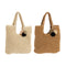 Handtasche DKD Home Decor natürlich Beige Polyester Faser (46 x 3 x 65 cm) (2 Stück)