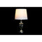 Tischlampe DKD Home Decor Kristall Grau Metall Durchsichtig Polyester Weiß (2 Stück) (20 x 20 x 37 cm)