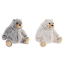 Plüschbär DKD Home Decor Grau Beige Polyester Für Kinder Bär (2 units)