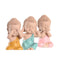 Deko-Figur DKD Home Decor Blau Rosa Buddha Gelb Harz (7 x 5 x 10,5 cm) (5,5 x 5 x 10,5 cm) (3 Stück)