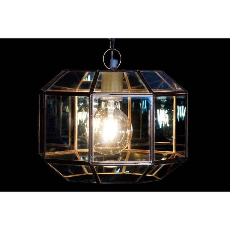 Deckenlampe DKD Home Decor Kristall Blau Golden Messing 50 W (29 x 31 x 23 cm)