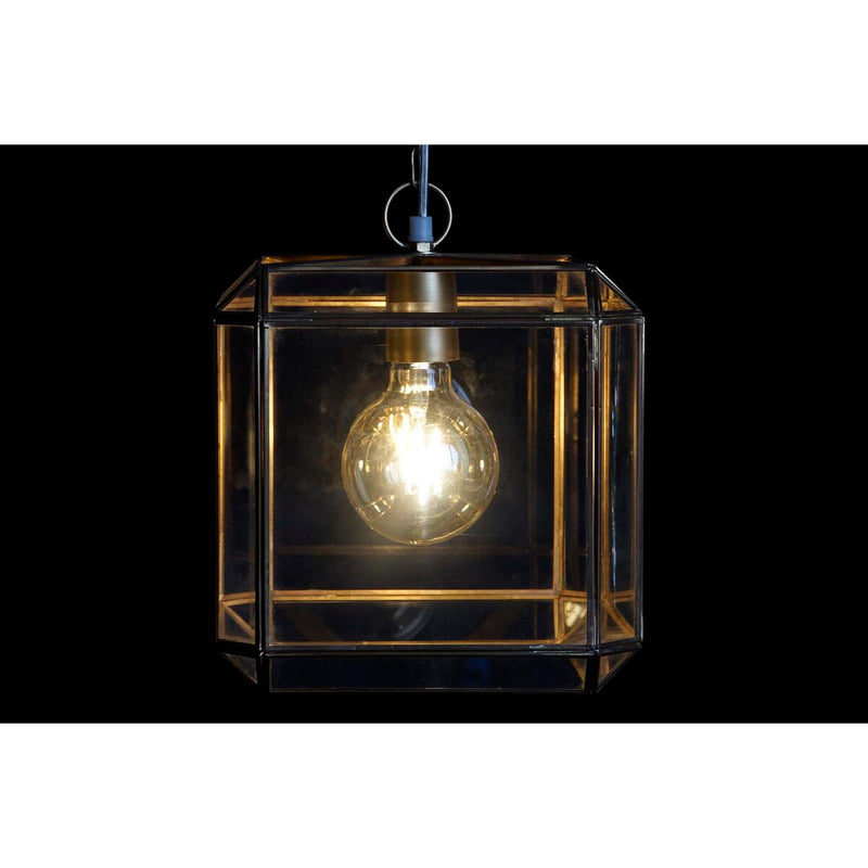 Deckenlampe DKD Home Decor Kristall Golden Durchsichtig Messing 50 W (25 x 25 x 25	 cm)