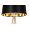 Stehlampe DKD Home Decor Schwarz Golden Metall Polyester 220 V 50 W (41 x 41 x 162 cm)