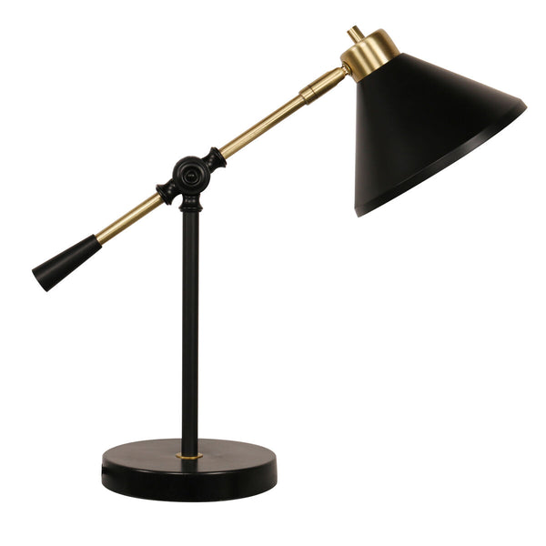 Tischlampe DKD Home Decor Schwarz Golden Metall (17,7 x 38 x 40,6 cm)