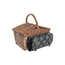 Korb DKD Home Decor Picnic natürlich Grau Holz korb (40 x 28 x 19 cm)