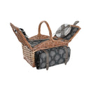 Korb DKD Home Decor Picnic natürlich Grau Holz korb (40 x 28 x 19 cm)