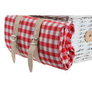 Korb DKD Home Decor Picnic Rot Weiß korb (40 x 28 x 20 cm)