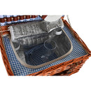 Korb DKD Home Decor Picnic natürlich Blau korb (40 x 28 x 20 cm)