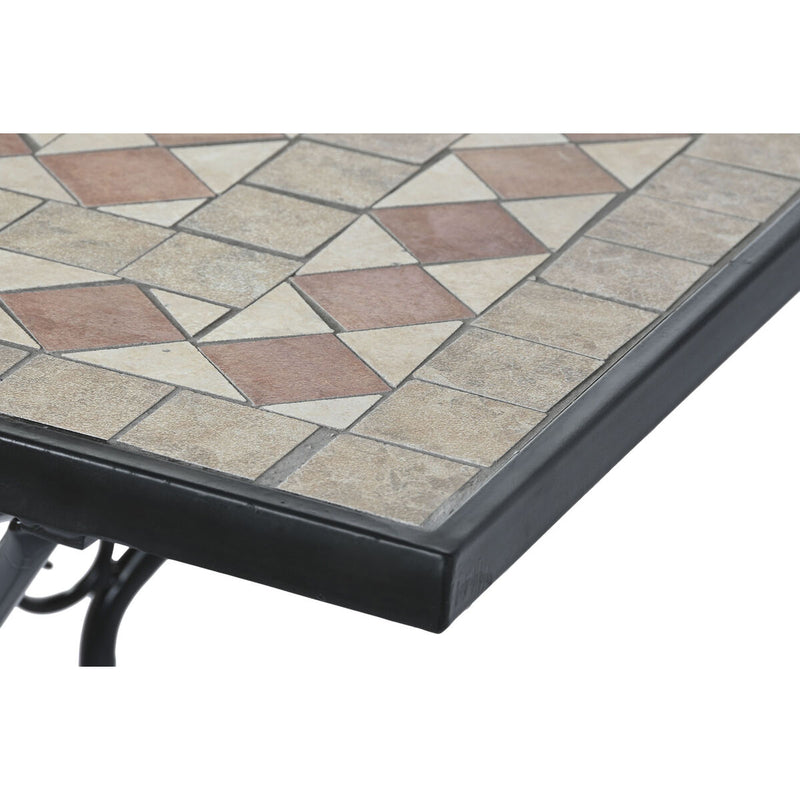 Tisch DKD Home Decor Braun Außenbereich aus Keramik schmiedeeisern (140 x 70 x 75,5 cm)