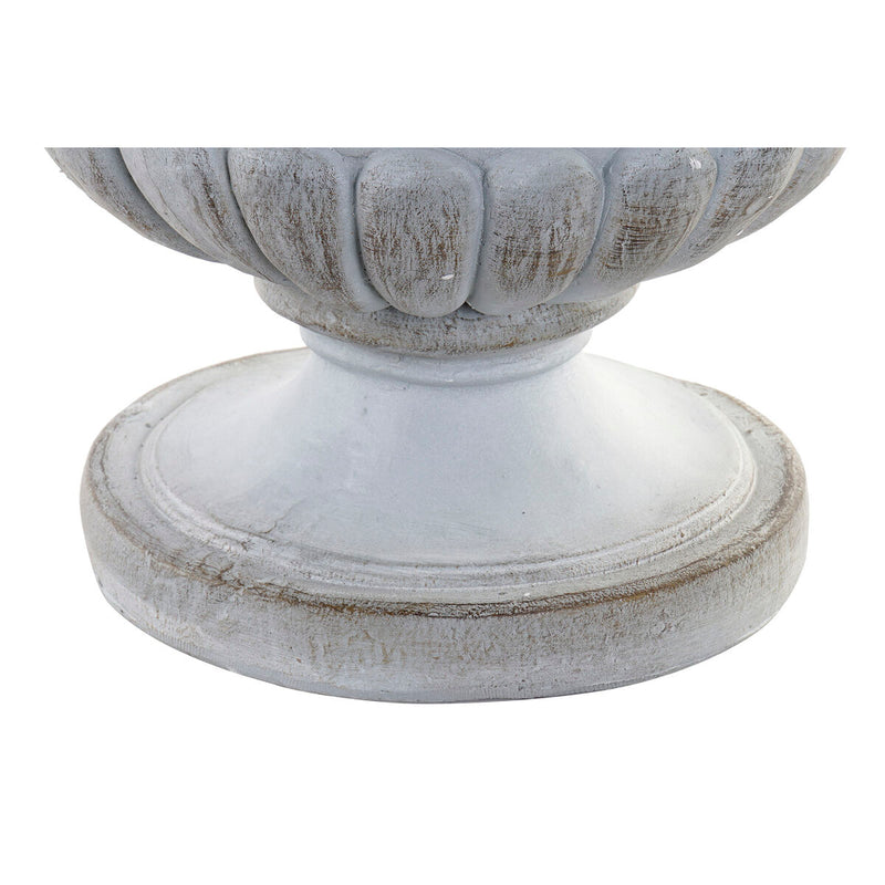 Blumentopf DKD Home Decor Fiberglas Grau (49,5 x 49,5 x 39,5 cm)