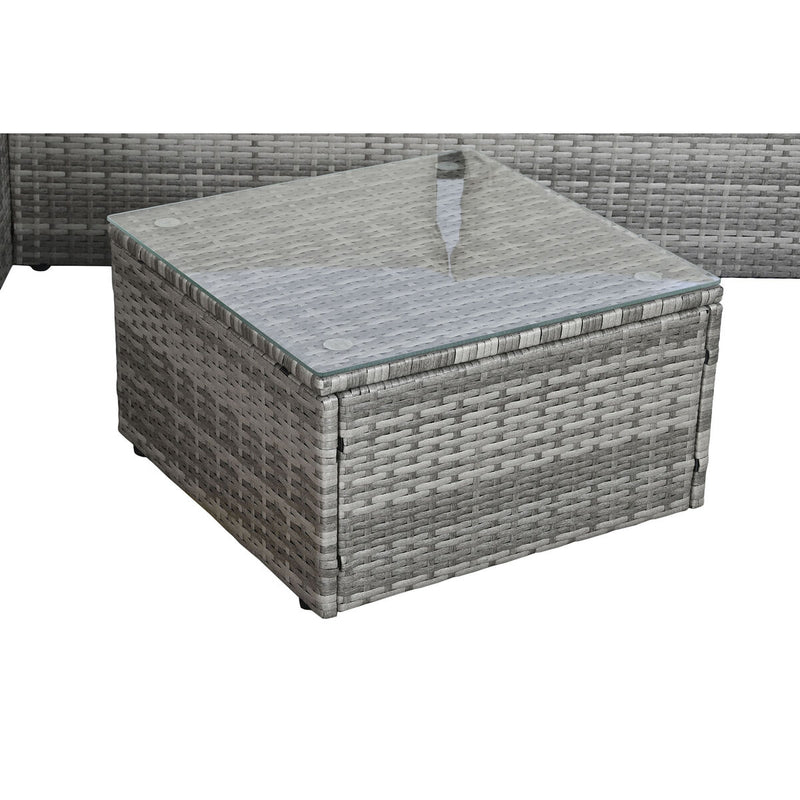 Gartenbank DKD Home Decor Synthetischer Rattan (195 x 130 x 62 cm)