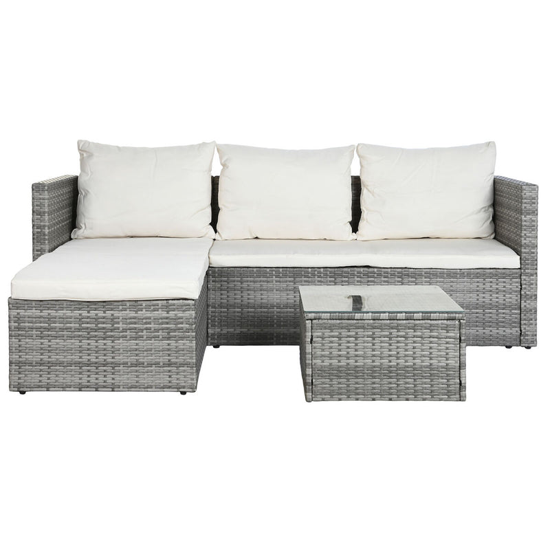 Gartenbank DKD Home Decor Synthetischer Rattan (195 x 130 x 62 cm)