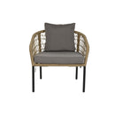 Tisch-Set mit 2 Stühlen DKD Home Decor Synthetischer Rattan Stahl (68 x 73,5 x 66,5 cm)