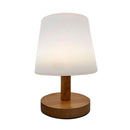 Tischlampe DKD Home Decor natürlich Holz Polyäthylen Aluminium Weiß (14,5 x 14,5 x 22 cm)