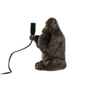 Tischlampe DKD Home Decor Gorilla Schwarz Golden Harz 25 W (18 x 17 x 23,5 cm)