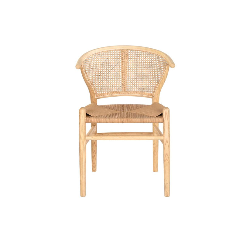 Esszimmerstuhl DKD Home Decor natürlich Rattan Ulme (49 x 42 x 78 cm)