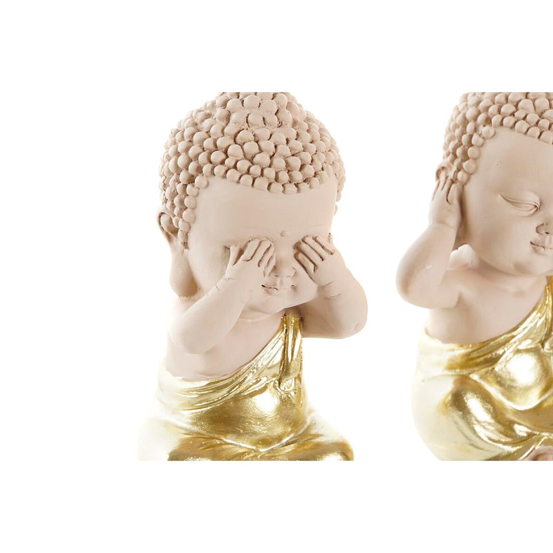 Deko-Figur DKD Home Decor Buddha Harz Orientalisch (5,5 x 5 x 10,5 cm) (6 Stück)