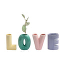 Deko-Figur DKD Home Decor Love Bunt Steingut Urban (30 x 4 x 10 cm) (6,5 x 4 x 9,5 cm)