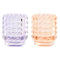 Kerzenschale DKD Home Decor Kristall Lila Orange Violett (2 Stück) (7 x 7 x 8 cm)