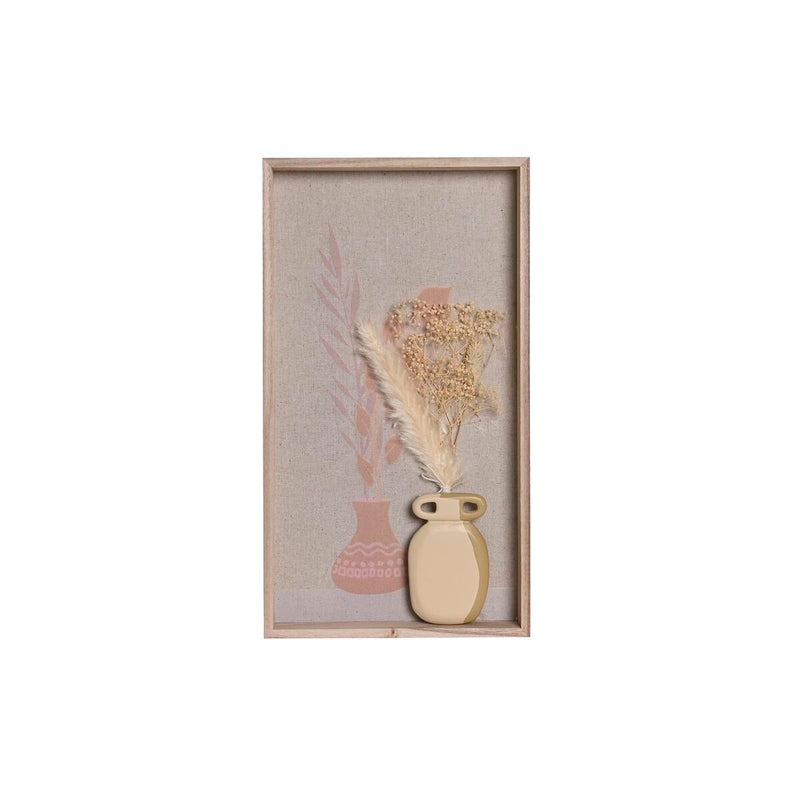 Wanddekoration DKD Home Decor natürlich Beige Holz Boho (22,5 x 3 x 40,5 cm)