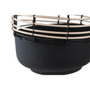 Kerzenschale DKD Home Decor natürlich Schwarz Metall Rattan (24,5 x 24,5 x 32 cm) (24,5 X 24,5 X 32 CM)