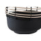 Kerzenschale DKD Home Decor natürlich Schwarz Metall Rattan (24,5 x 24,5 x 32 cm) (24,5 X 24,5 X 32 CM)