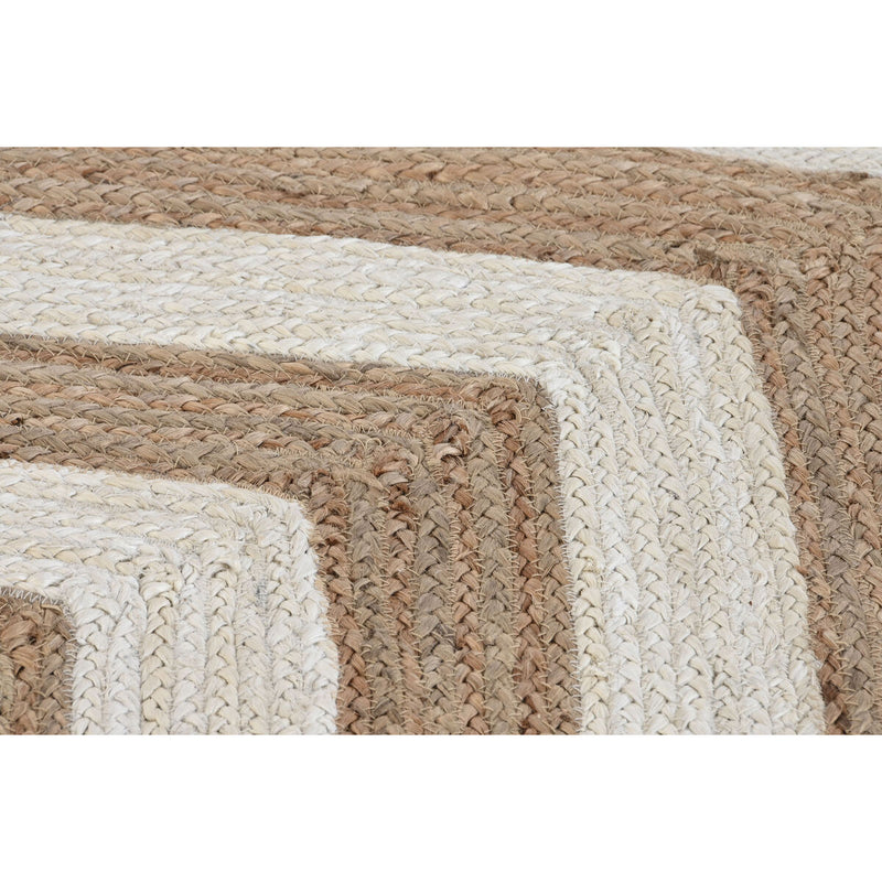 Teppich DKD Home Decor Scandi Weiß Hellbraun Jute (200 x 290 x 1 cm)