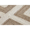 Teppich DKD Home Decor Scandi Weiß Hellbraun Jute (120 x 120 x 1 cm)