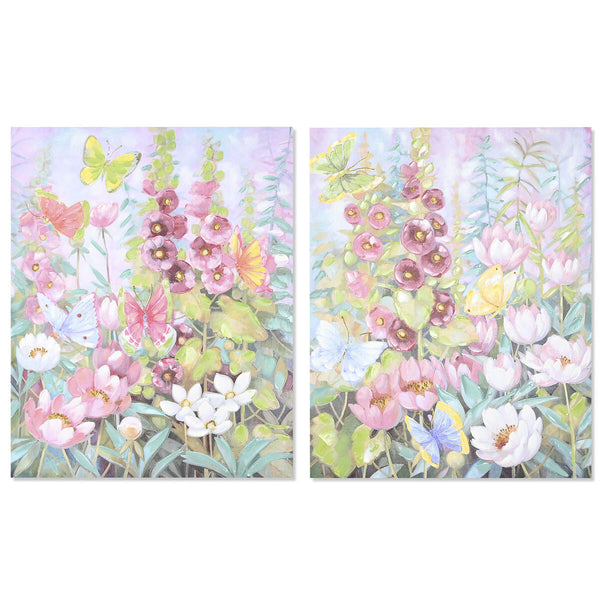 Bild DKD Home Decor Blomster Shabby Chic (80 x 3 x 100 cm) (2 Stück)