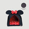 Hundebett Minnie Mouse Schwarz