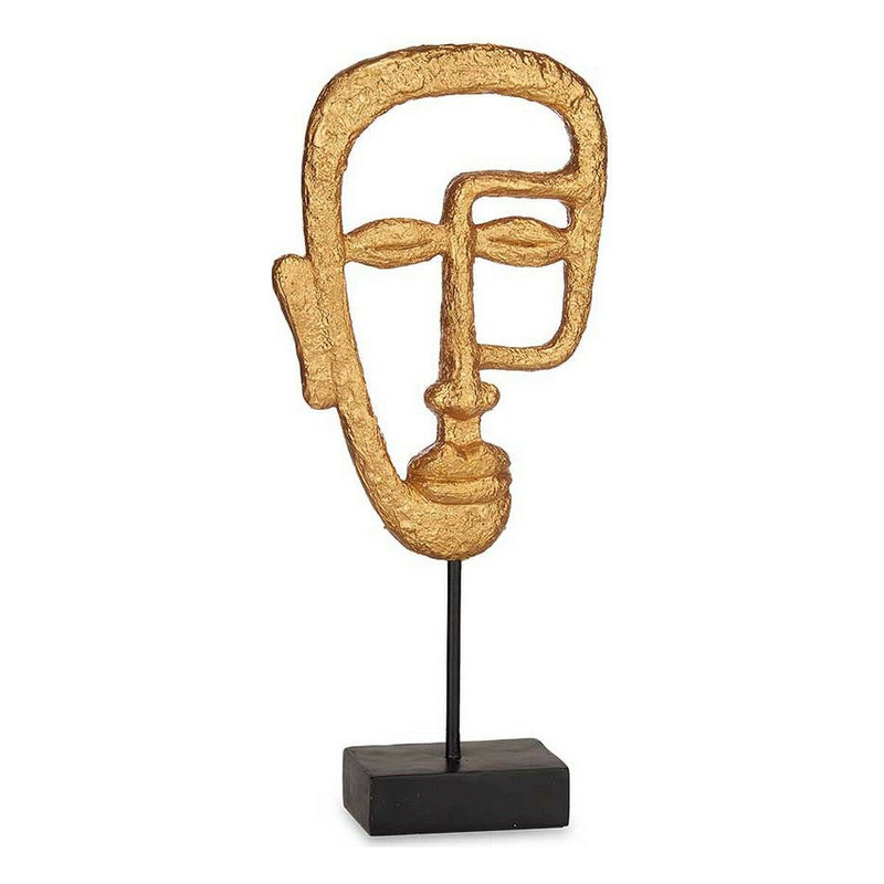 Deko-Figur Gesicht Golden Polyesterharz (19,5 x 38 x 10,5 cm)